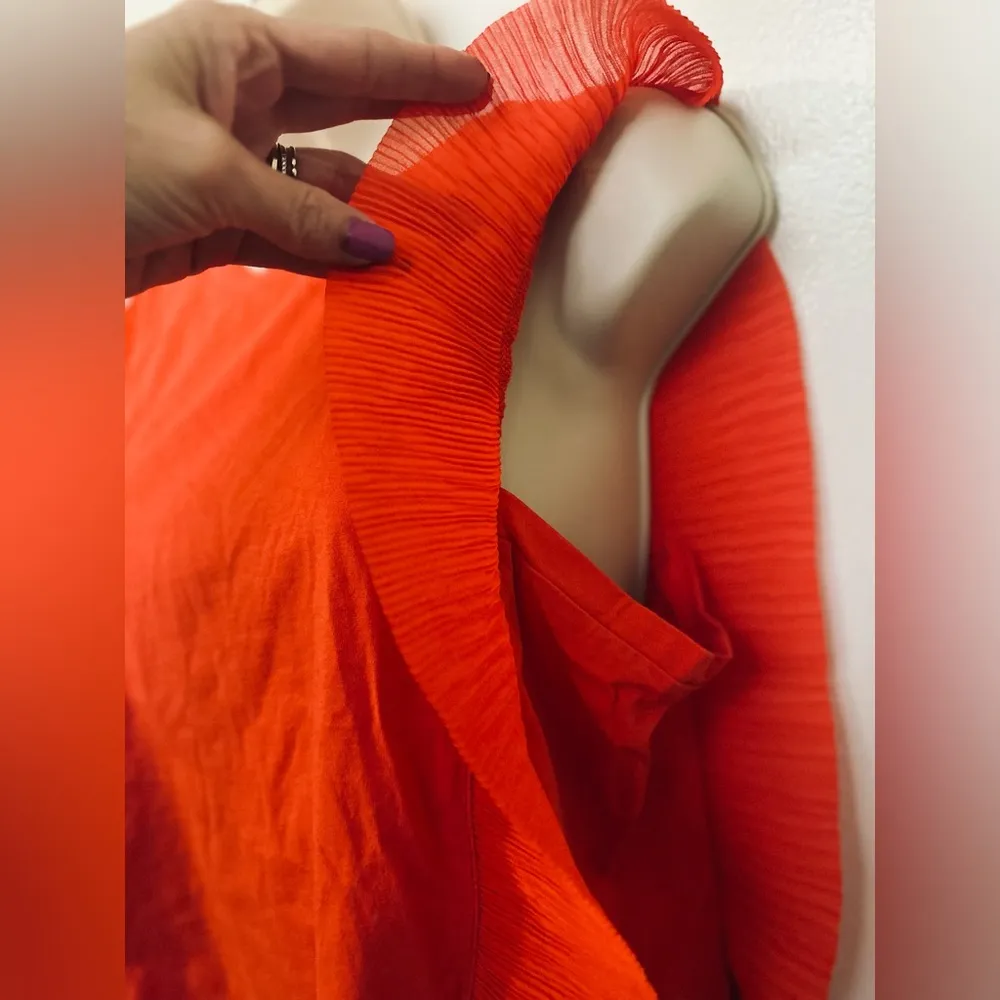 Maje Coral Red Flutter Sleeve Top Size 2 (small) - Image 3