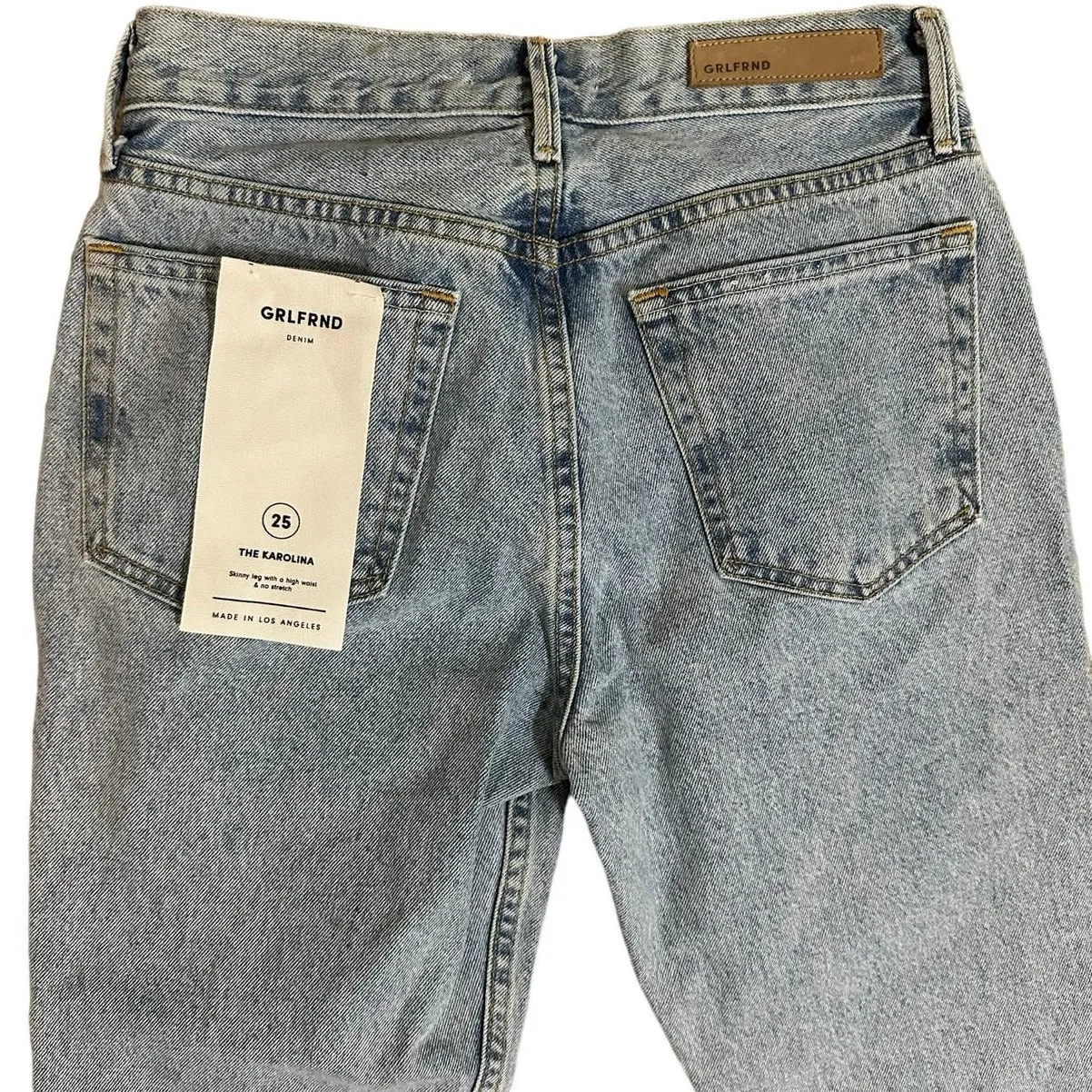 GRLFRND Skinny Jean 100% Cotton Karolina High Waist Button Fly - Image 2