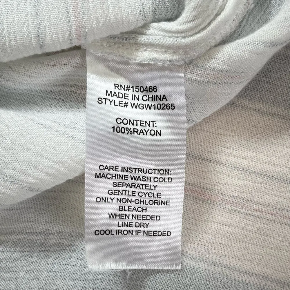 Market & Spruce Stitch Fix‎ Lightweight Striped Button Down Shirt Blouse Blue, S White - Image 11