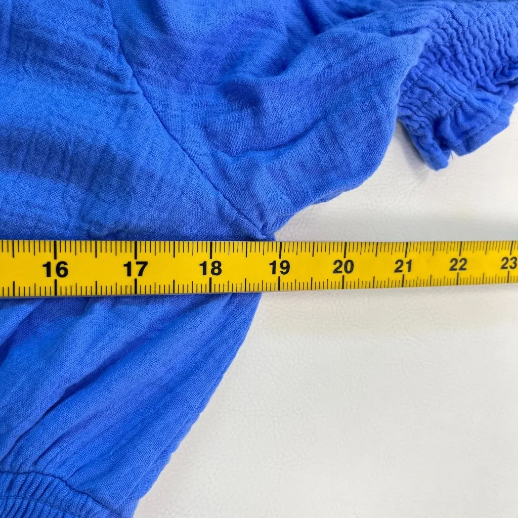 NWOT Boden Ada Double Cloth Cotton Blue Dress Size 10 Knee Length - Image 12