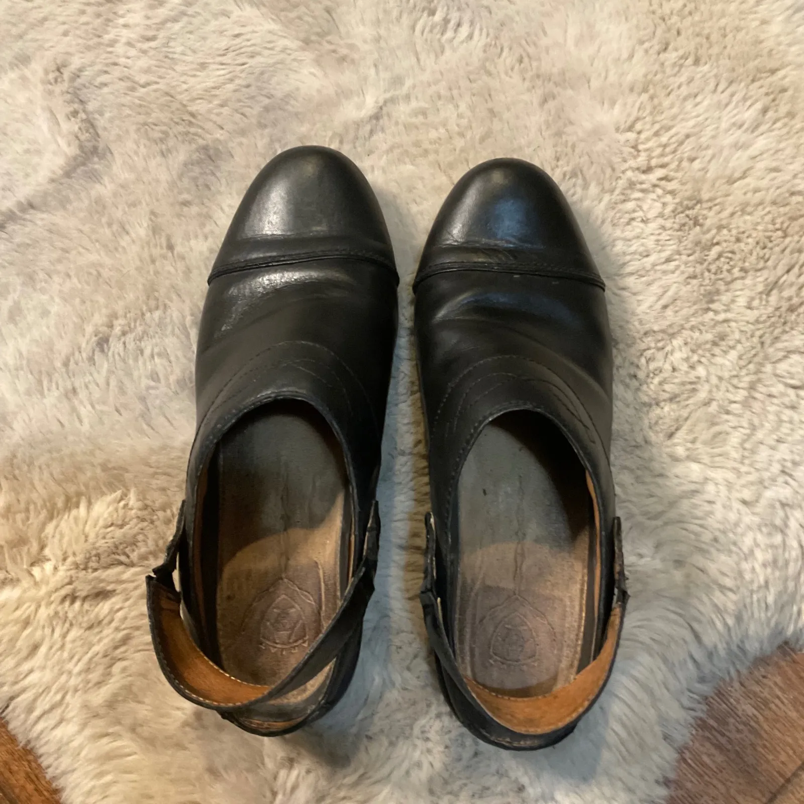 Ariat ATS Cap Toe‎ Mule Size 6.5 Black Leather Slip On Womens Comfort Slide Clog - Image 7