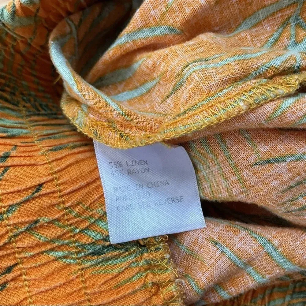 Panama Jack‎ Tropical Print Linen Blend Pants Size Medium - Image 4