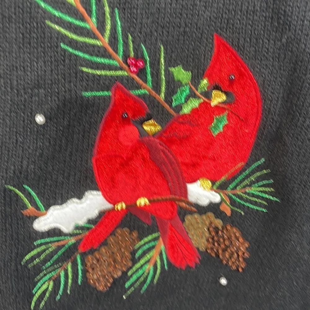 Classic Elements Woman Holiday Sweater Black Cardigan size 20-22W - Image 4