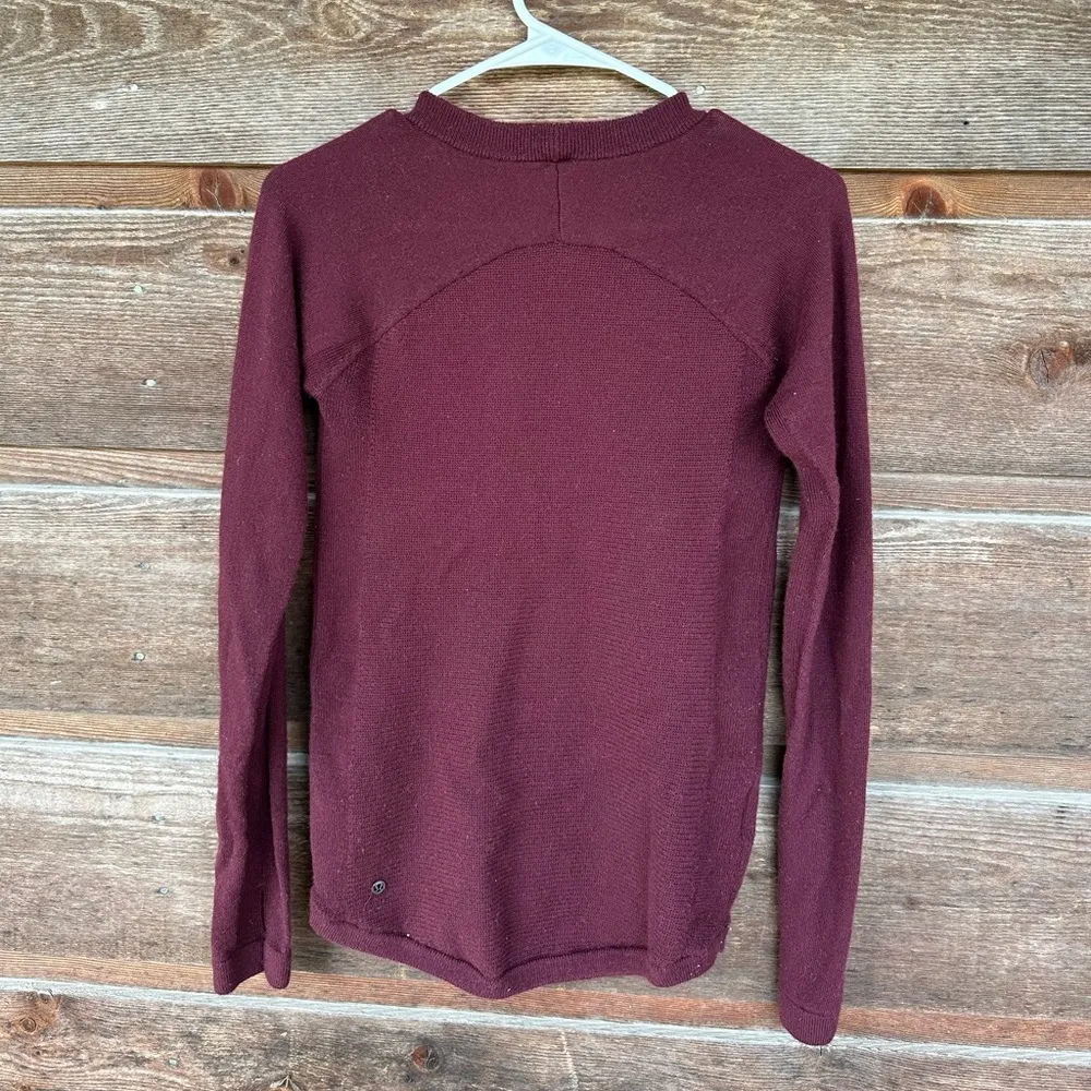 Lululemon Women’s Sit In Lotus Sweater Savannah Size 4 Merino Wool Breathable - Image 2