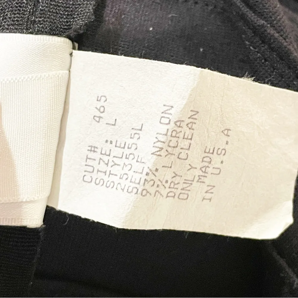 Tadashi Vintage Size Large Black Bodycon Panel Tank Dress Mini - Image 4