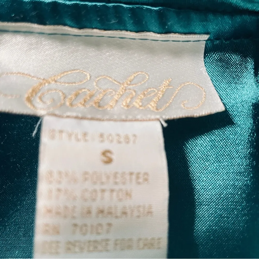 Cachet Classic Wrap Robe size S Green - Image 5