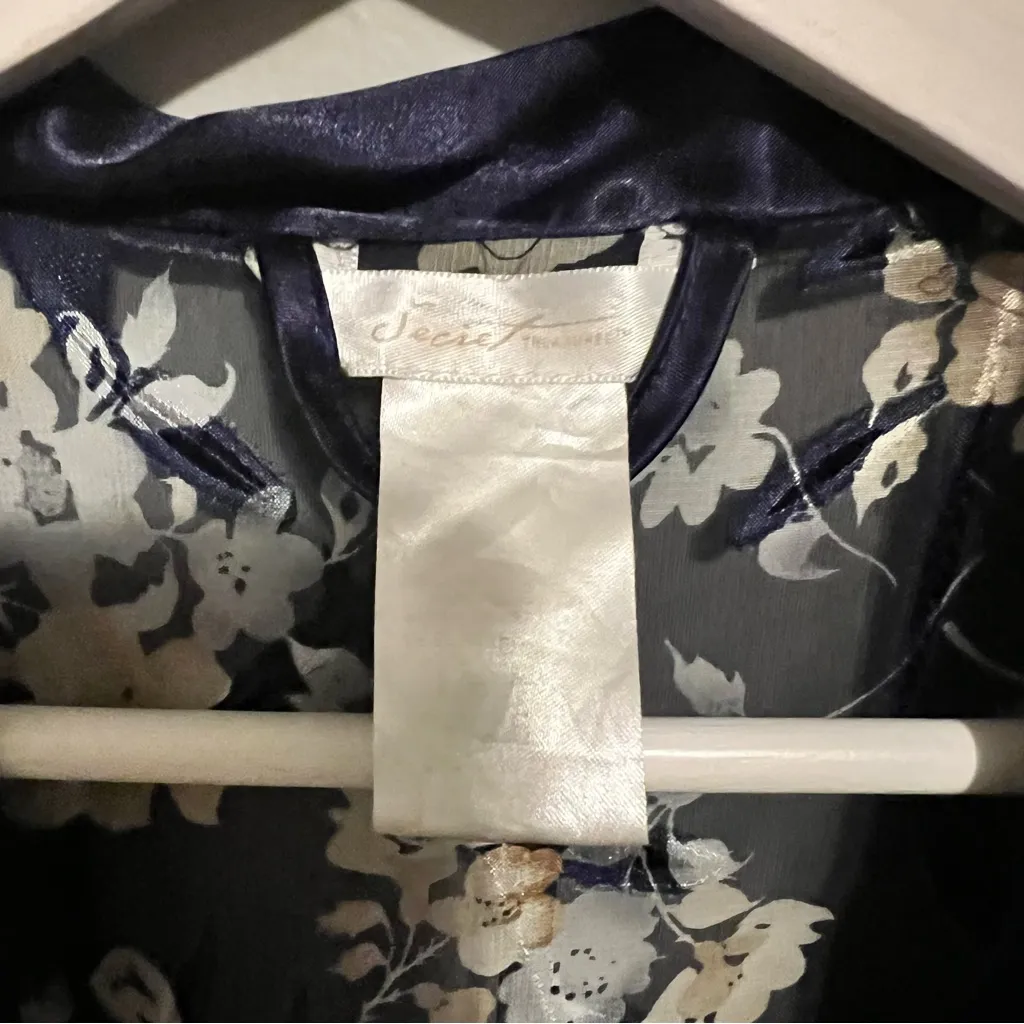 Blue Floral Kimono Robe - Image 2