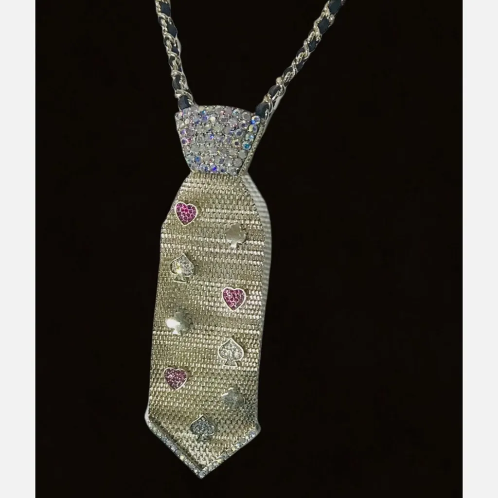 RARE Vintage Betsey Johnson Neck Tie Necklace - Image 3