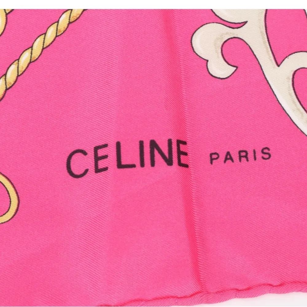 AUTHENTIC RARE Celine Pink 100% Silk Scarf 🥰 - Image 4
