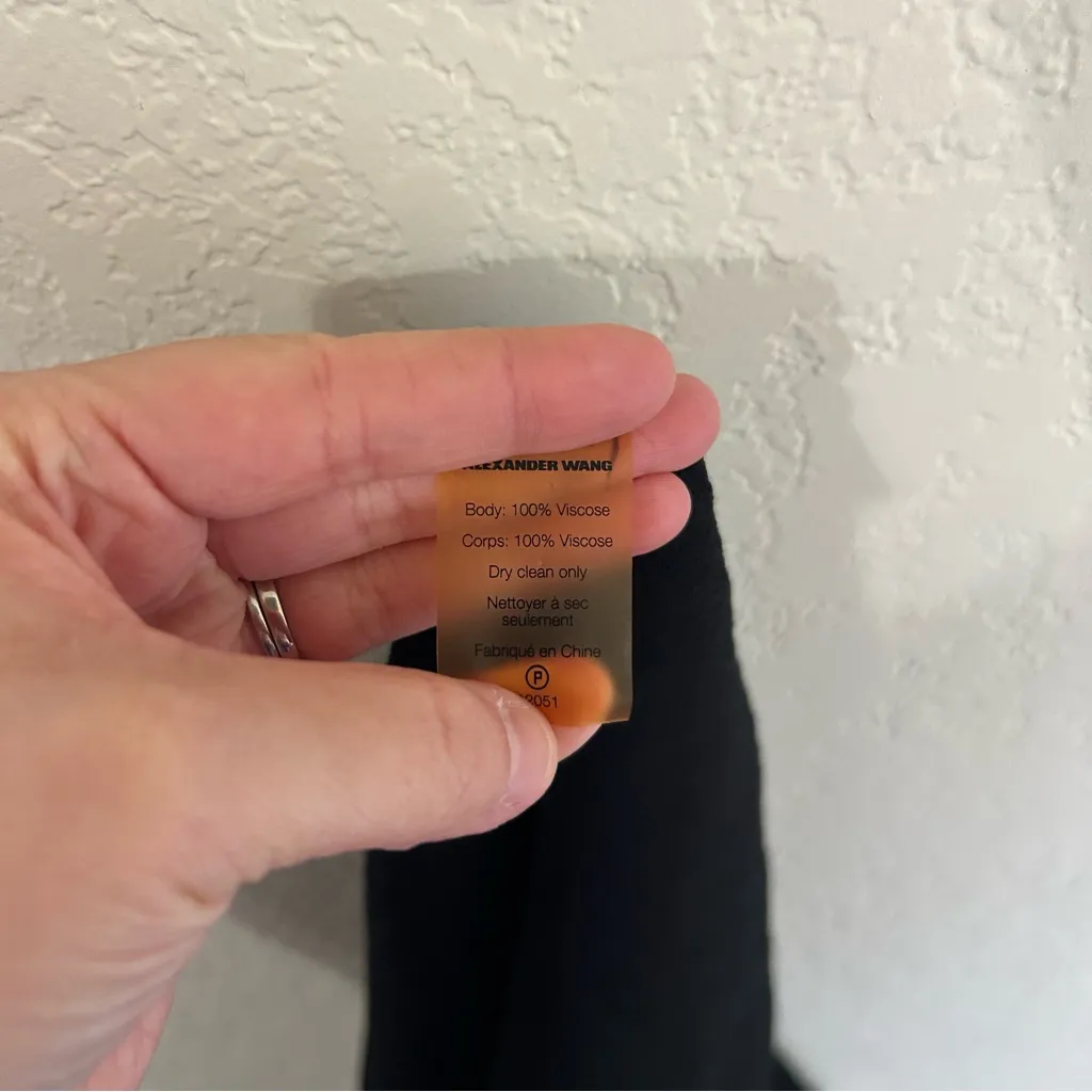 T by Alexander Wang // Black Snap Button Mini Dress - Image 6