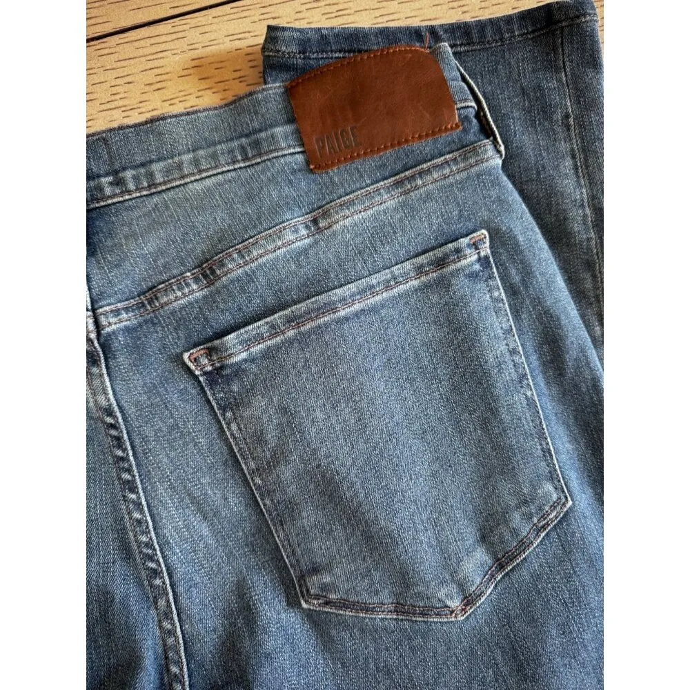 Paige federal straight leg jeans size 31 excellent pre owned condition - Image 5