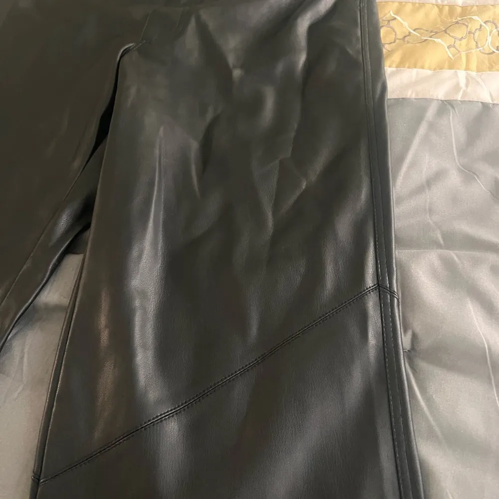 Free People Soft Black Leather Pants - Image 3