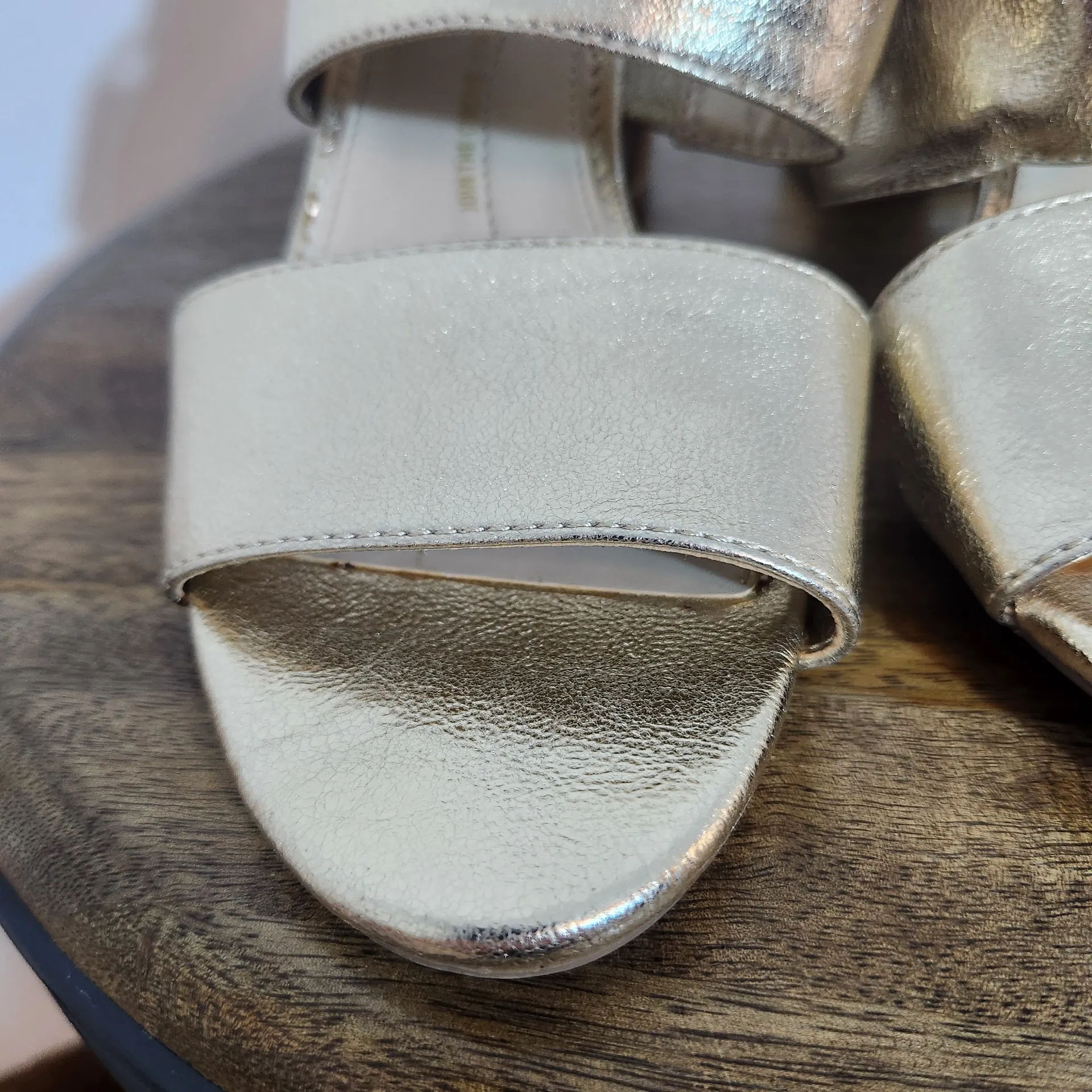 Circus by Sam Edelman Gold Block Heel Sandals Size 8.5 Gold Sandal Heels - Image 3