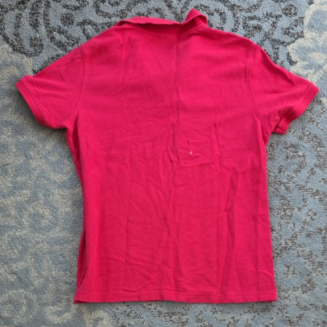 L.L. Bean Cotton Short Sleeve Polo Red Medium - Image 5