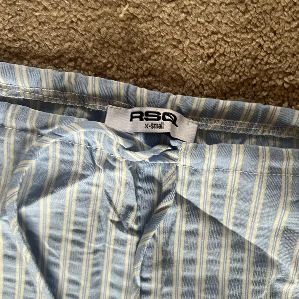 RSQ Women's Light Blue Striped Pajama Pants - Image 2