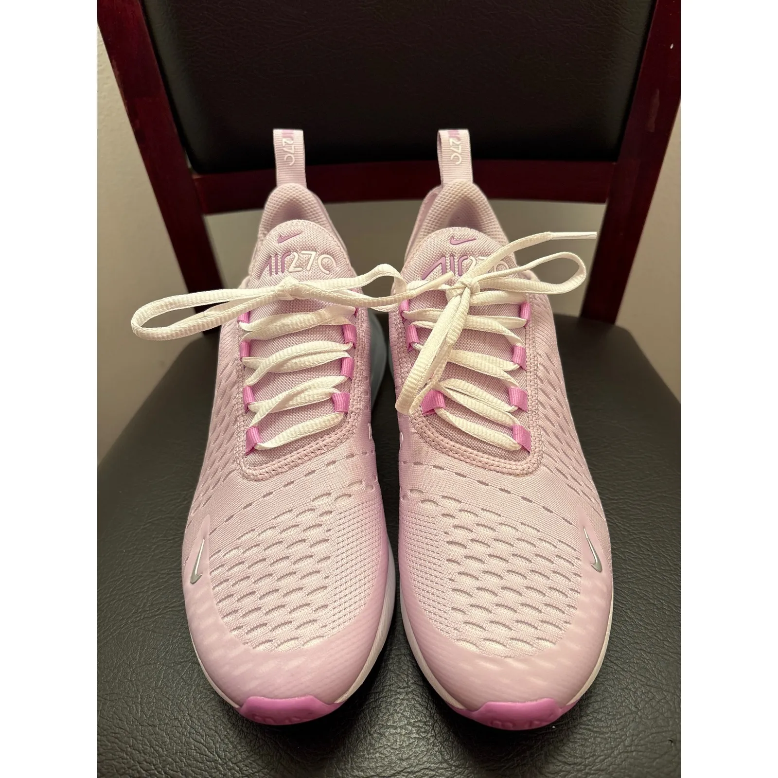 Nike Air Max 270 Women Pink White Athletic Sneakers Shoes Size - Image 2