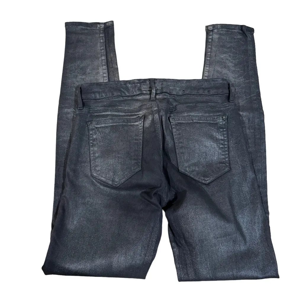 Koral Mid Rise Skinny Jean Shiny Gunmetal Size 27 - Image 2