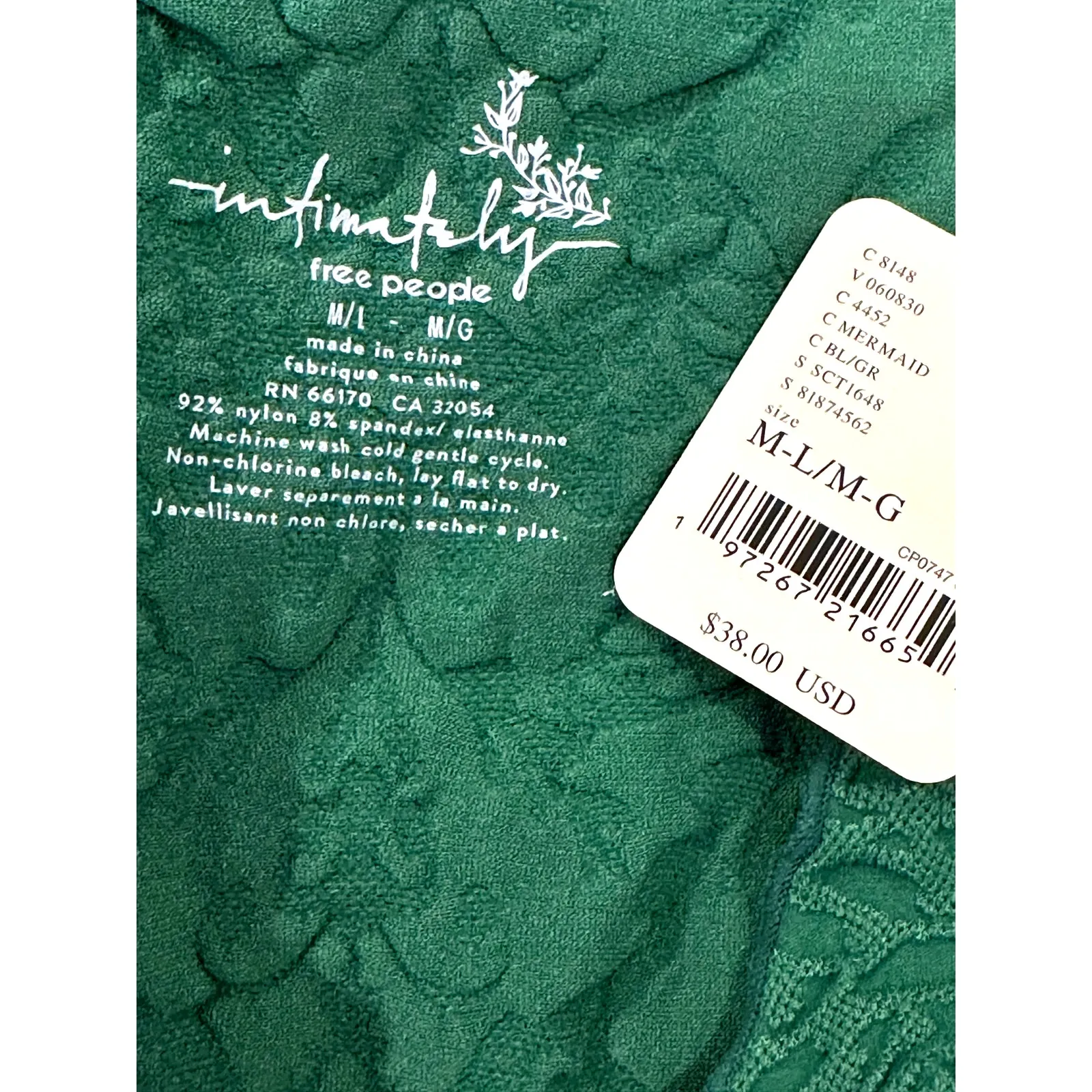 Free People Here For You Cami Lettuce Edges Hem Ivy League M/L - Image 11