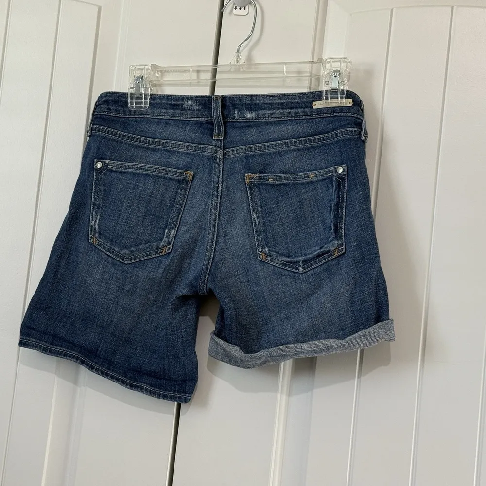Anthropologie Pilcro the Letterpress Stet Jean Shorts Size 25 Roll-Up Denim Blue - Image 3