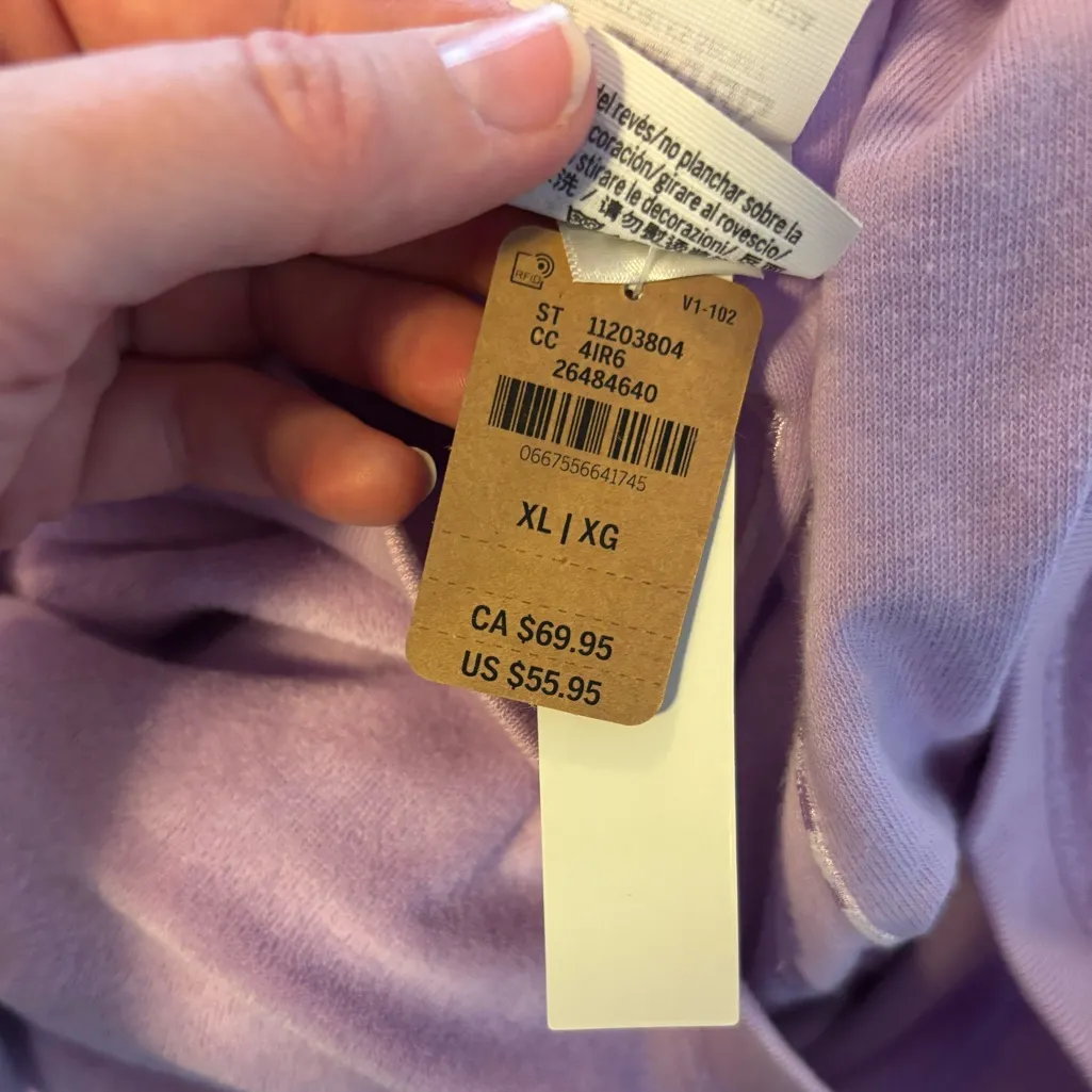 NWT Victoria's Secret PINK Varsity Terry V-Neck Pullover Sweatshirt sz XL - Image 5