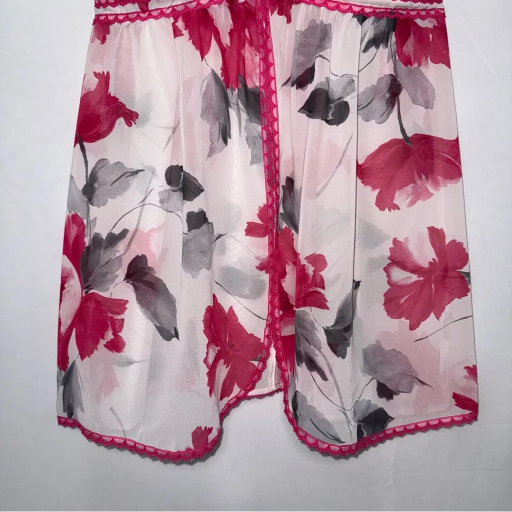 Floral Fairy Princess Mesh Baby Doll‎ Lingerie Slip Dress Padded Chemise - Image 5