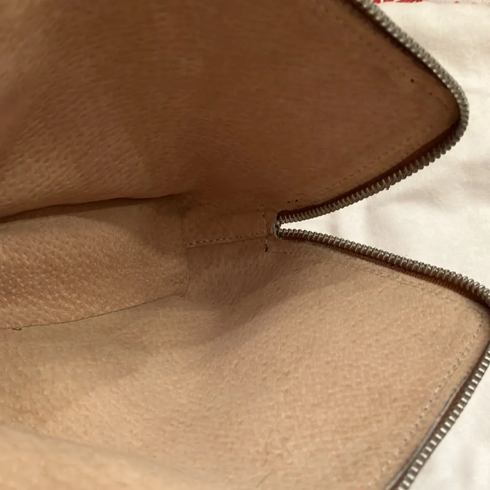Soy Nica Light Brown Genuine Leather Zip Pouch Tan - Image 9