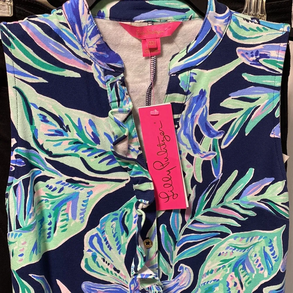 Lilly Pulitzer Sherryn Shift Dress in High Tide Navy Ready Set Gecko - Image 5