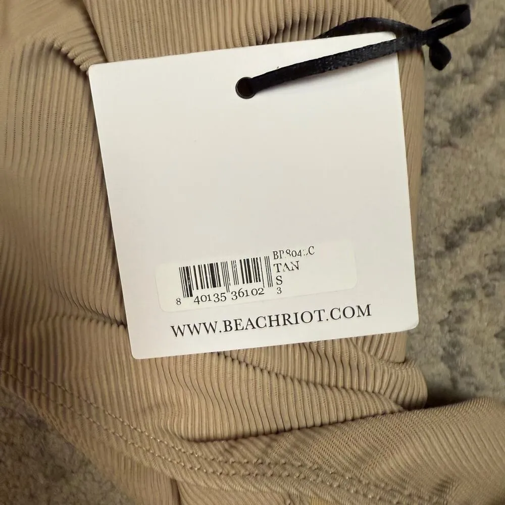 Beach Riot Tan Celine Cut Out Asymmetric One Shoulder One Piece Swimsuit Size S - Image 8