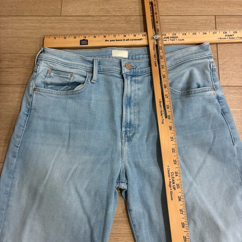 Mother Women’s Mid Rise Rambler Zip Ankle Ball’s In Your Court Jean Size 34 Blue - Image 3