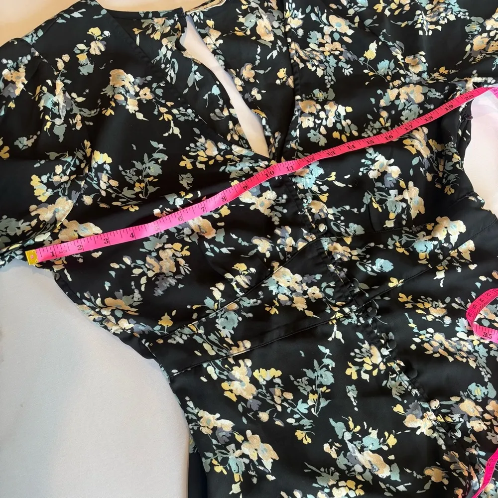 ABERCROMBIE & FITCH Women’s Long Sleeve Floral Mini‎ Dress Size Large Like New - Image 9