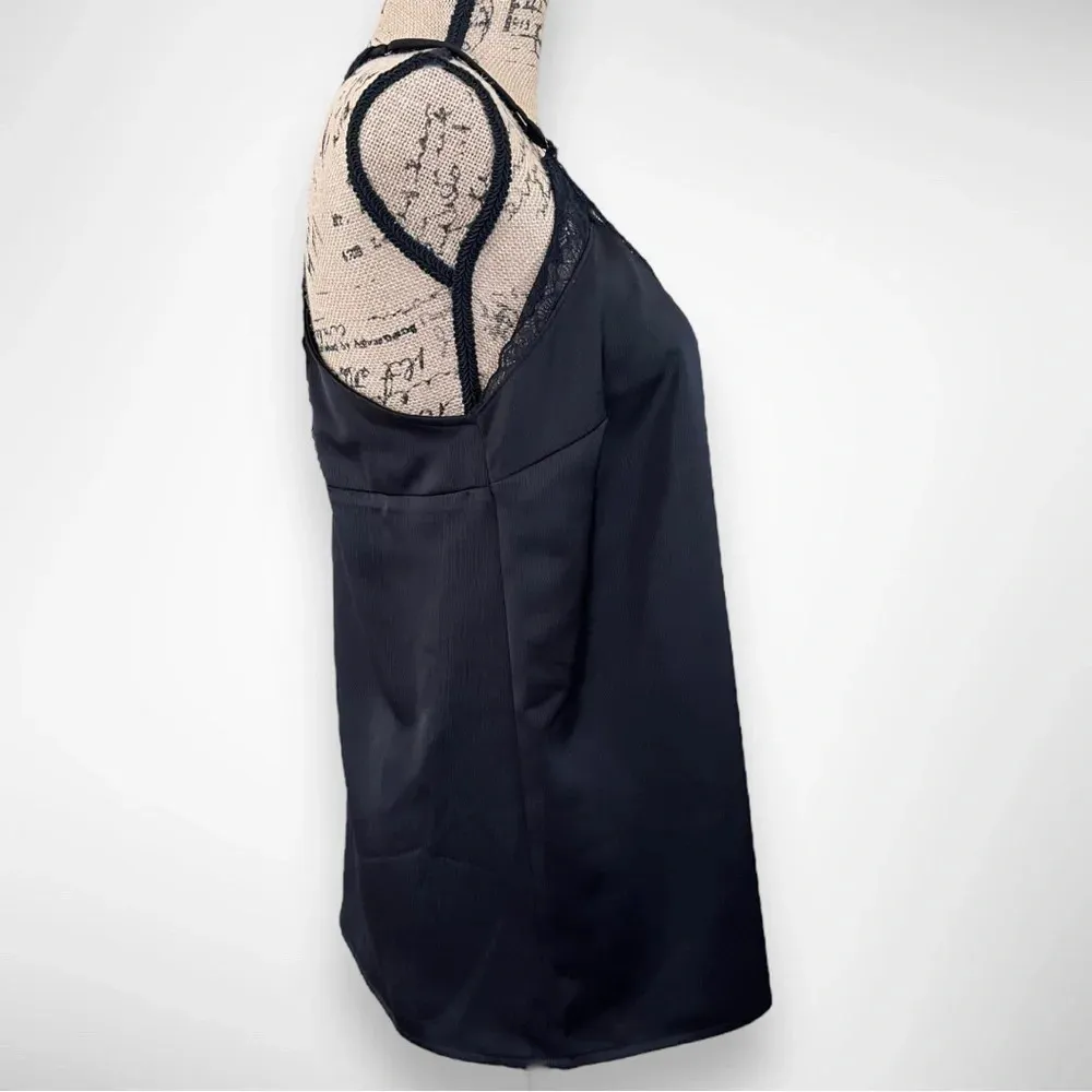 GIBSON X LIVING IN YELLOW Women's Betty Lace Trim Camisole Small | NWT‎ Black - Image 2