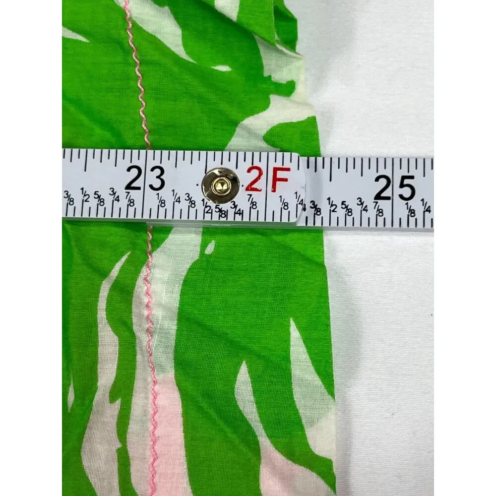 Lilly Pulitzer SKU 7934  Womens Pink Green Pineapple Print Cotton Top Size S - Image 6