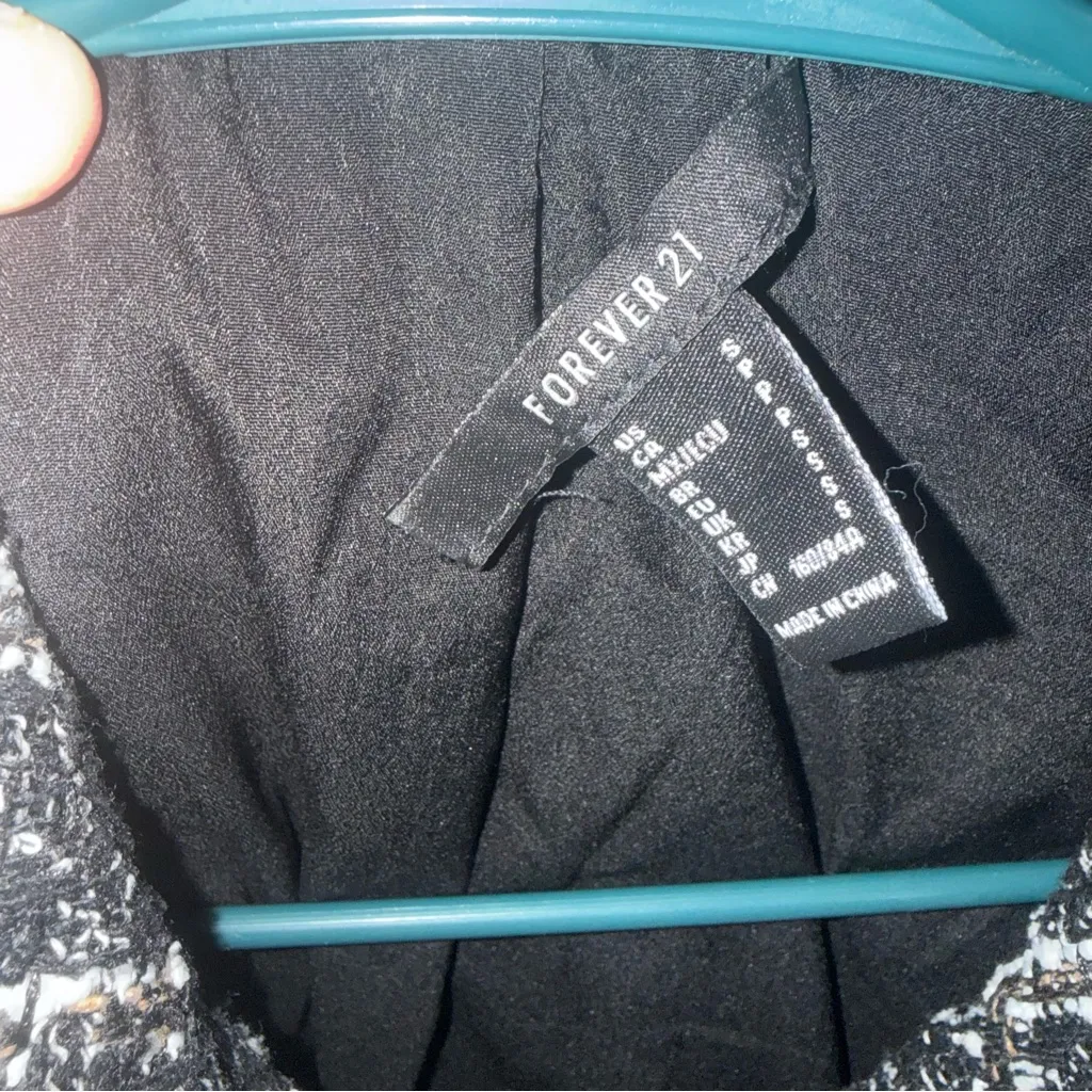 Forever 21 Monochrome Tweed Jacket - Image 4