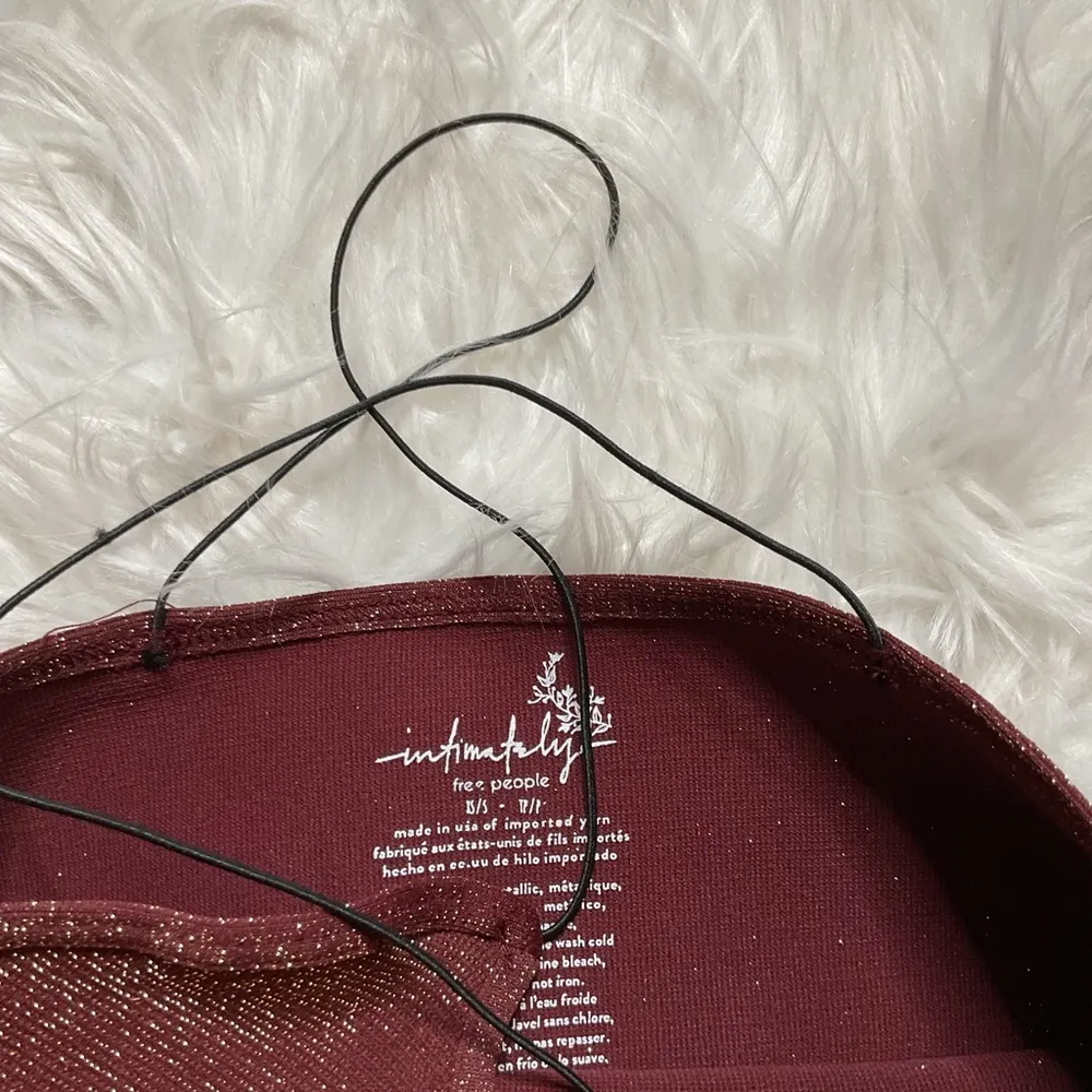 Intimately Skinny Strap Brami Crop Top Glittery Sparkle - Image 4