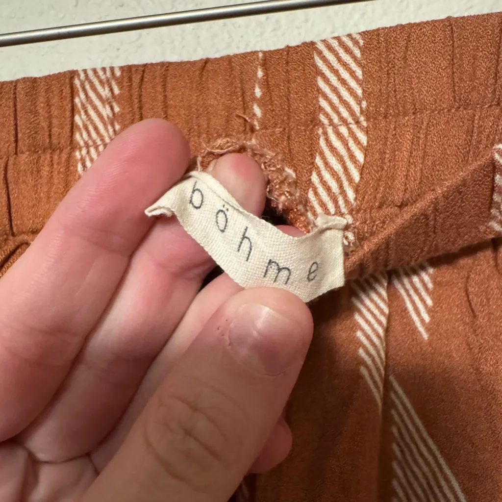 Bohme Rust Patterned Wide-Leg Pants - Image 4