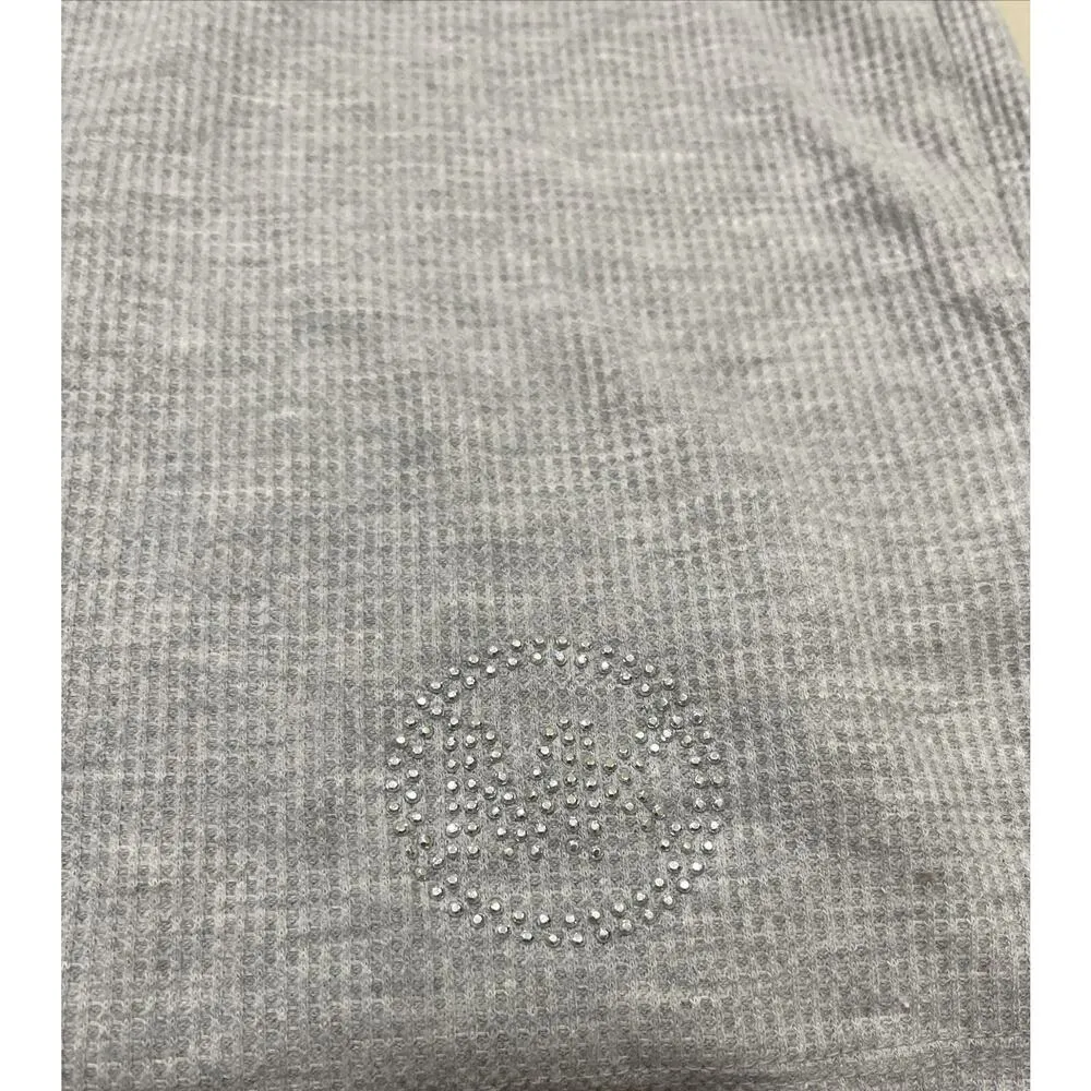 Michael Kors Shirt Cowl Neck Waffle Knit Heather Gray Womens XL Shirt w/Gift Tag - Image 3