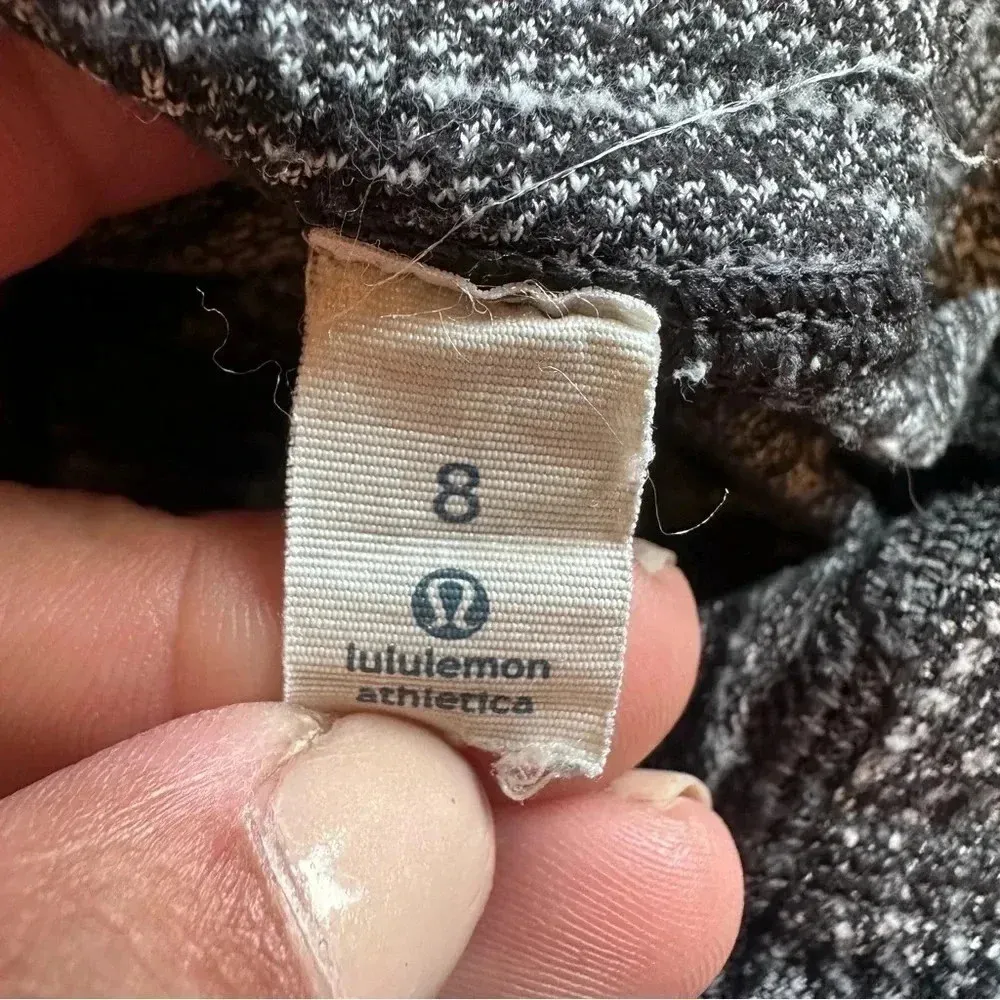 LULULEMON Wunder Under Leggings Coco Pique Black & White size 8 LUON​ - Image 4