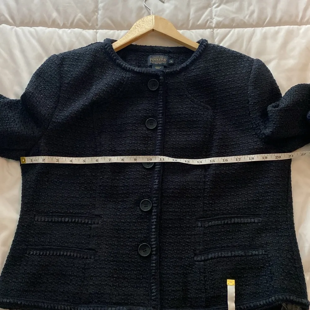 Pendleton Women's Size 16 Navy Blue Button Down Blazer Suit Jacket New with tag - Image 8