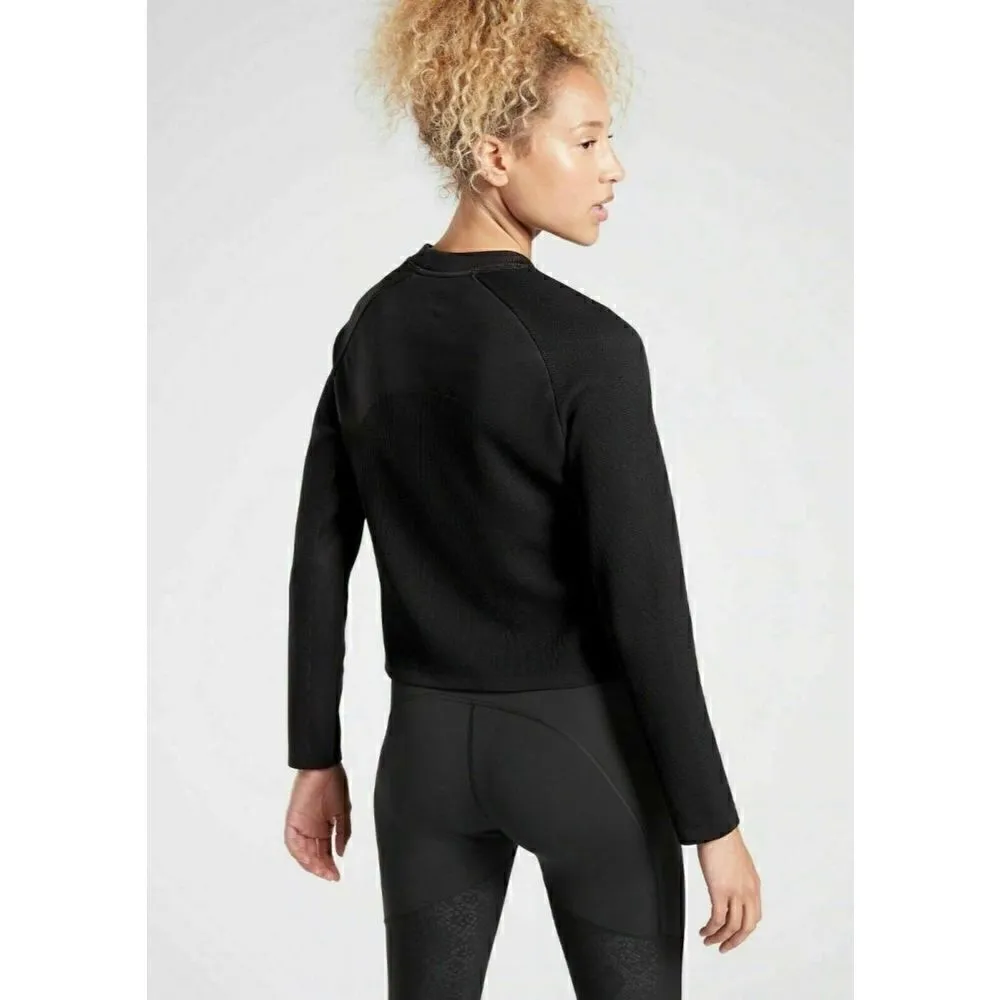 Athleta Black Turbo Seamless Sweatshirt size L - Image 2