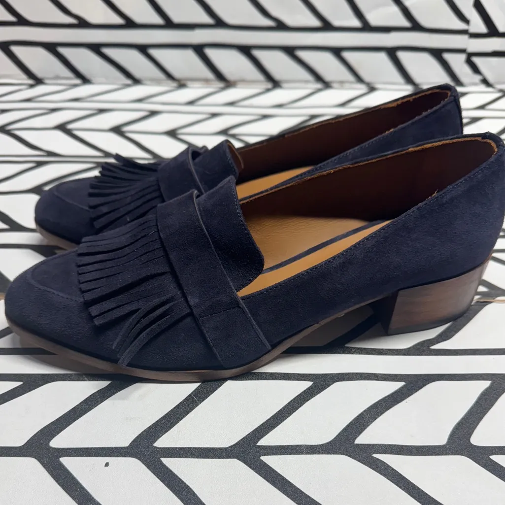 Thelma™ X J Crew fringe loafers in navy blue size 39 EU = 8.5 US- runs small - Image 3