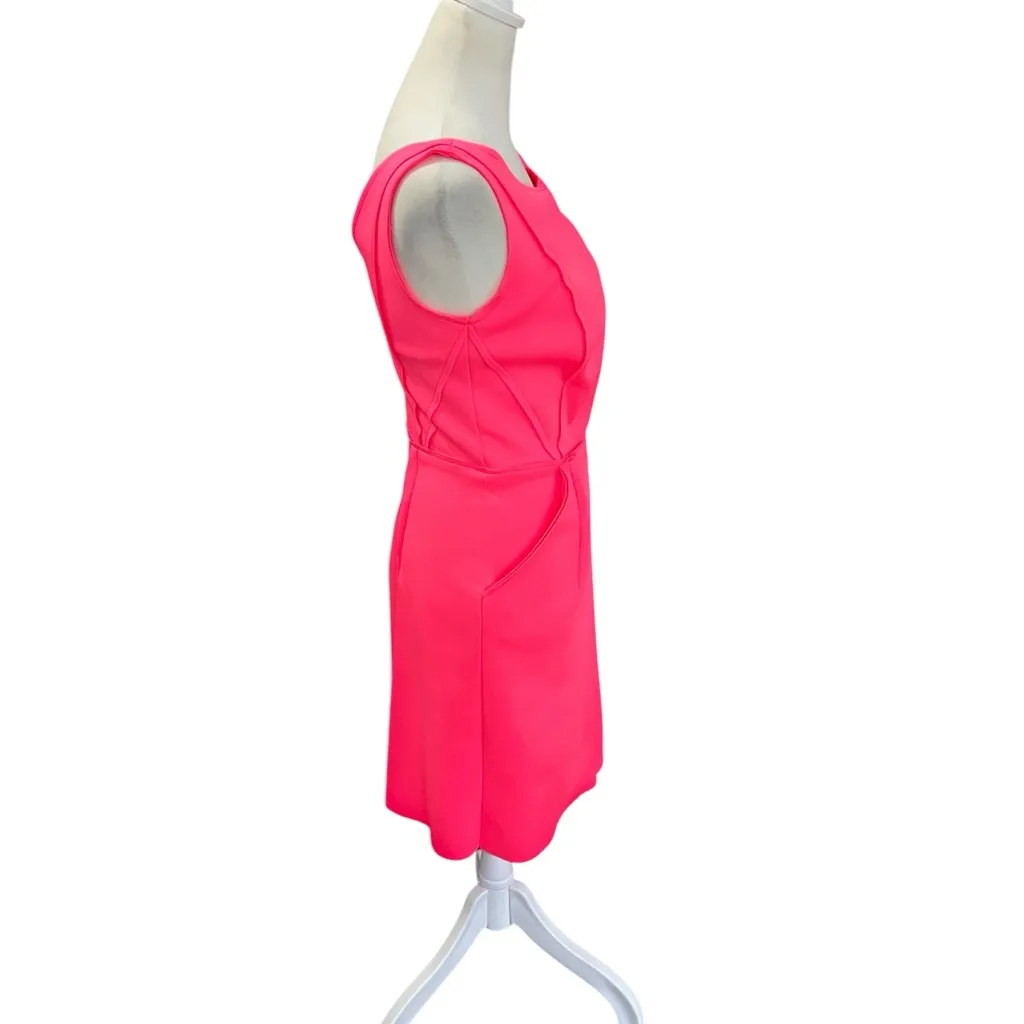 Milly Hot Pink Scuba Sheath Dress – Size 0 – Made in USA - Image 5