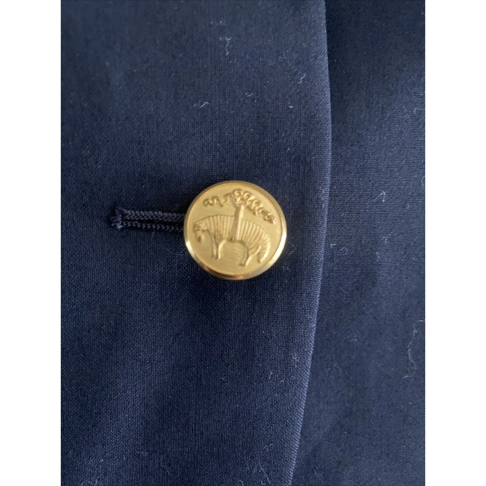 Brooks Brothers Women's Navy Blue Wool Loro Piana Blazer Jacket 2 Button 14P - Image 3