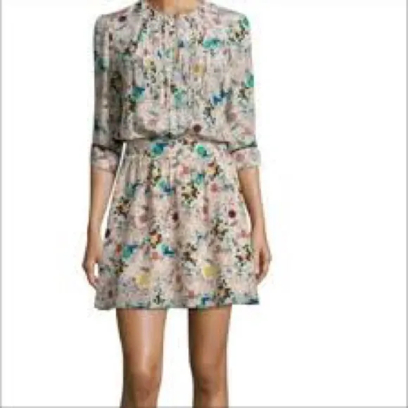 Zadig & Voltaire Remus Tattoo Pirate Theme Silk Pink Dress Size Large EUC - Image 3