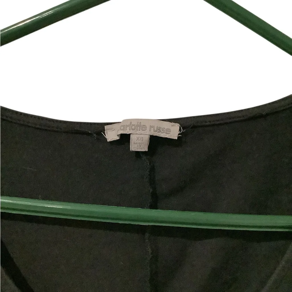 Charlotte Russe Deep V-Neck Black Bodysuit - Image 5