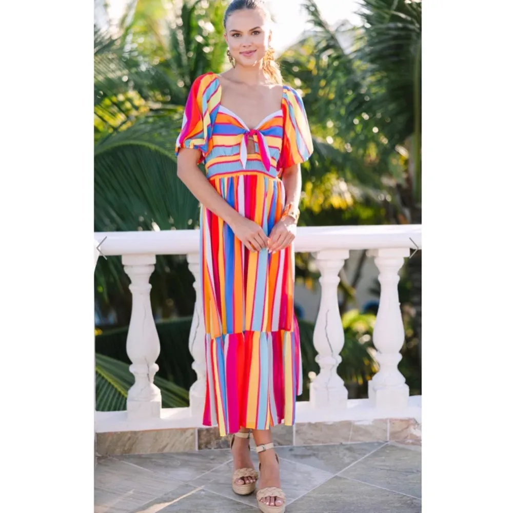 Red Dress Boutique | Striped Midi Dress - Image 3