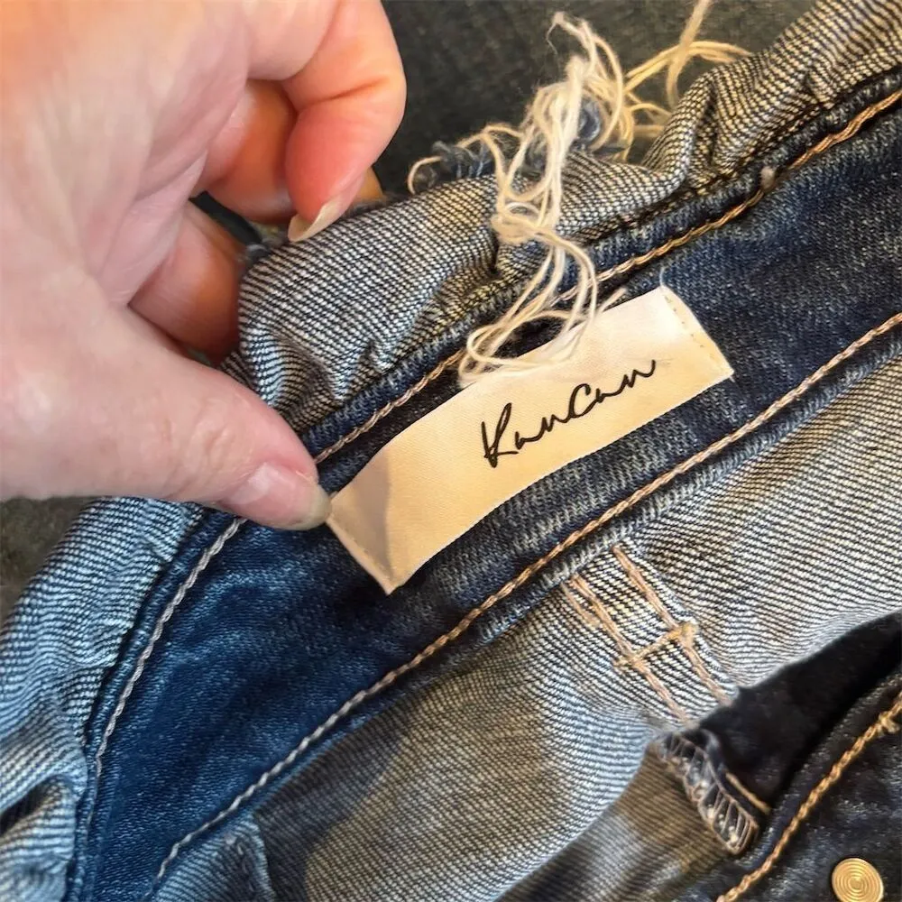 KanCan Women's High Rise Paperbag Belted Denim Shorts Blue Size 3 - Image 9