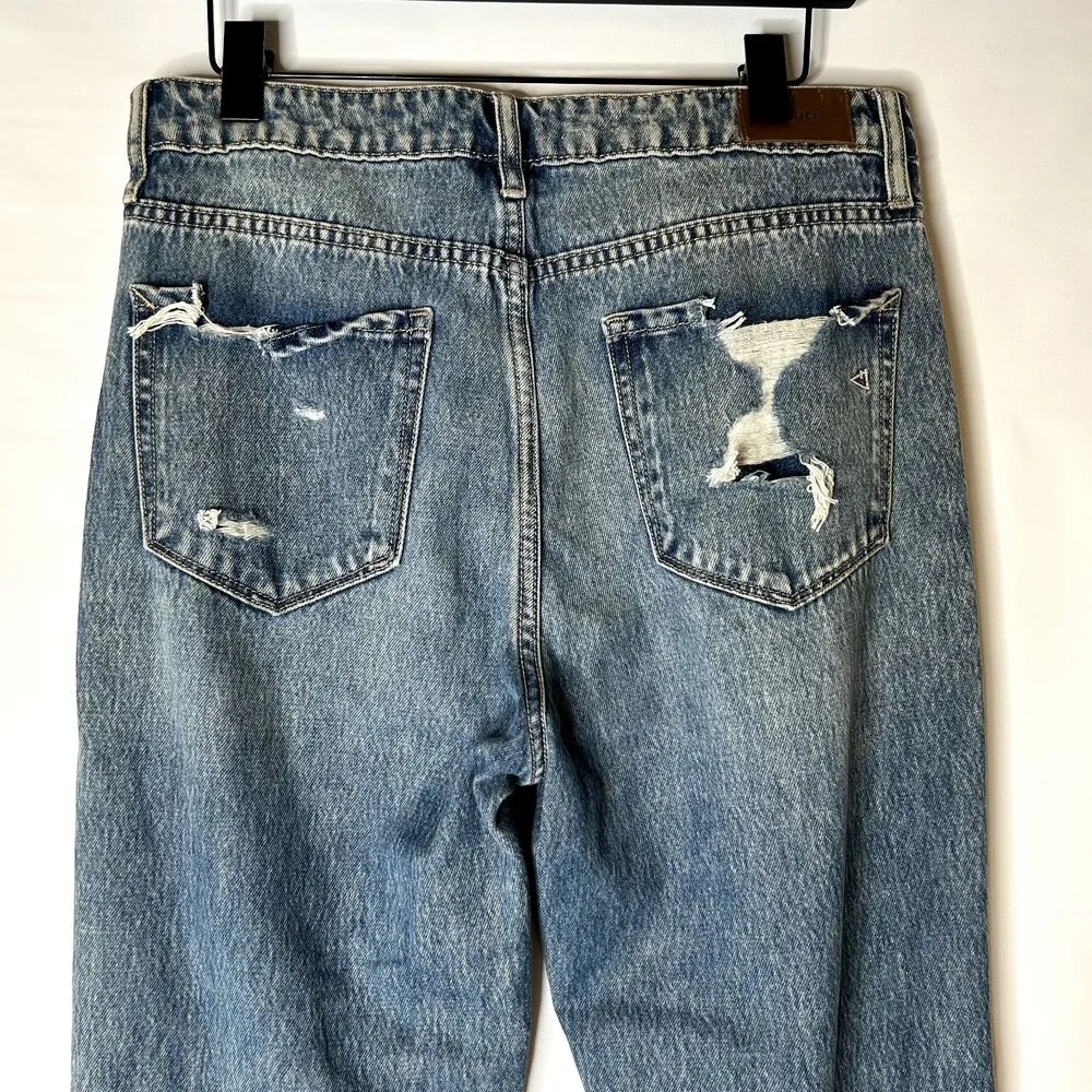 HIDDEN Jeans Women Wide Leg Boot Cut Blue Jeans 29 Flare Distressed Rock Concert - Image 9