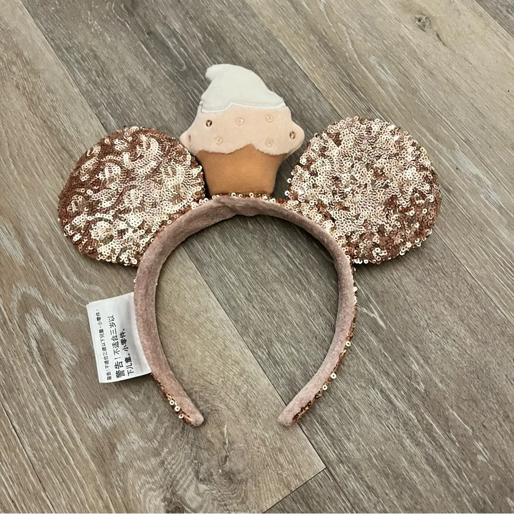 Disney Rose Gold Sequin Minnie Ears Food & Wine Festival Headband - Image 2