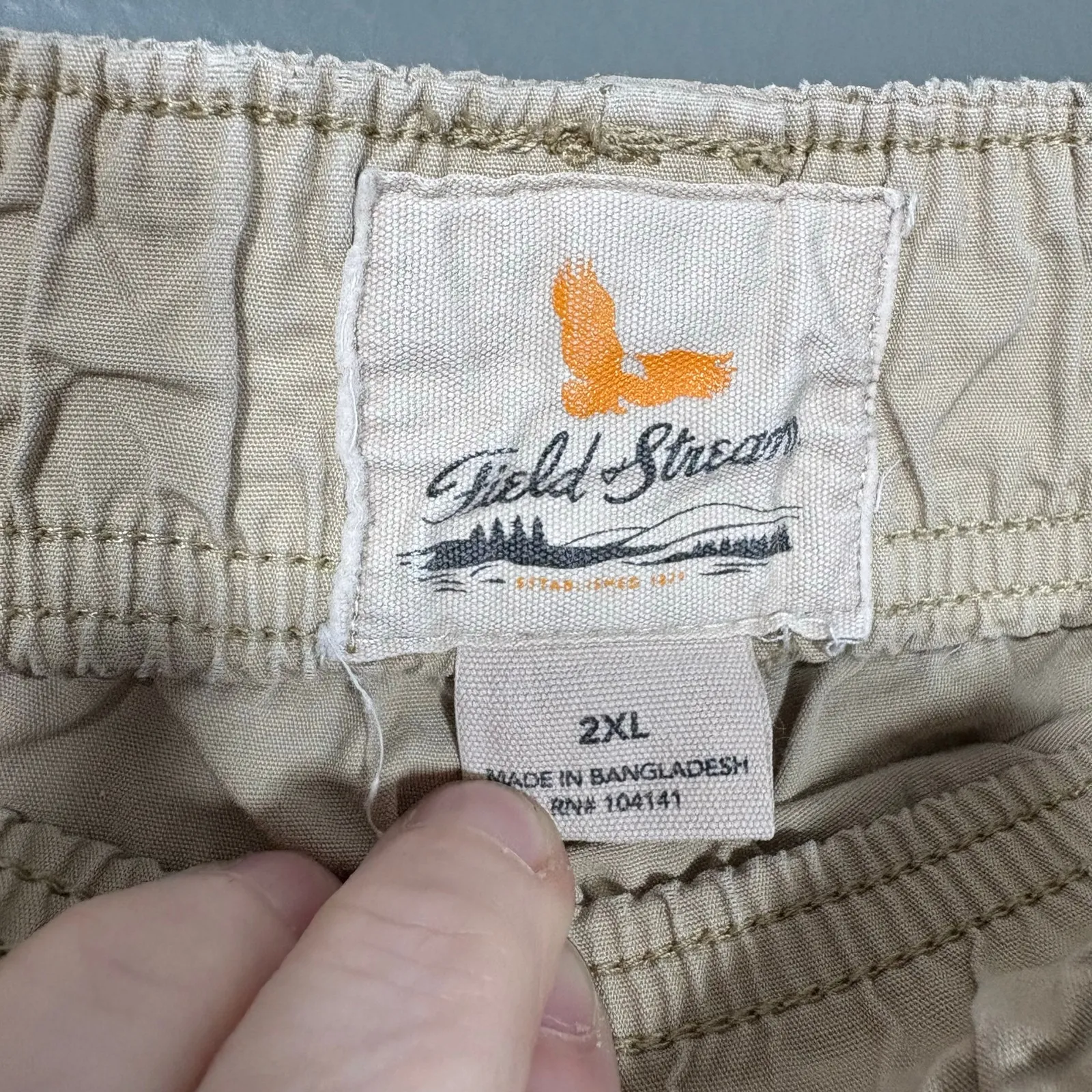 Field & Stream Khaki Pull On Gorpcore Camping Shorts - 2XL - Women's Plus Size - Image 3