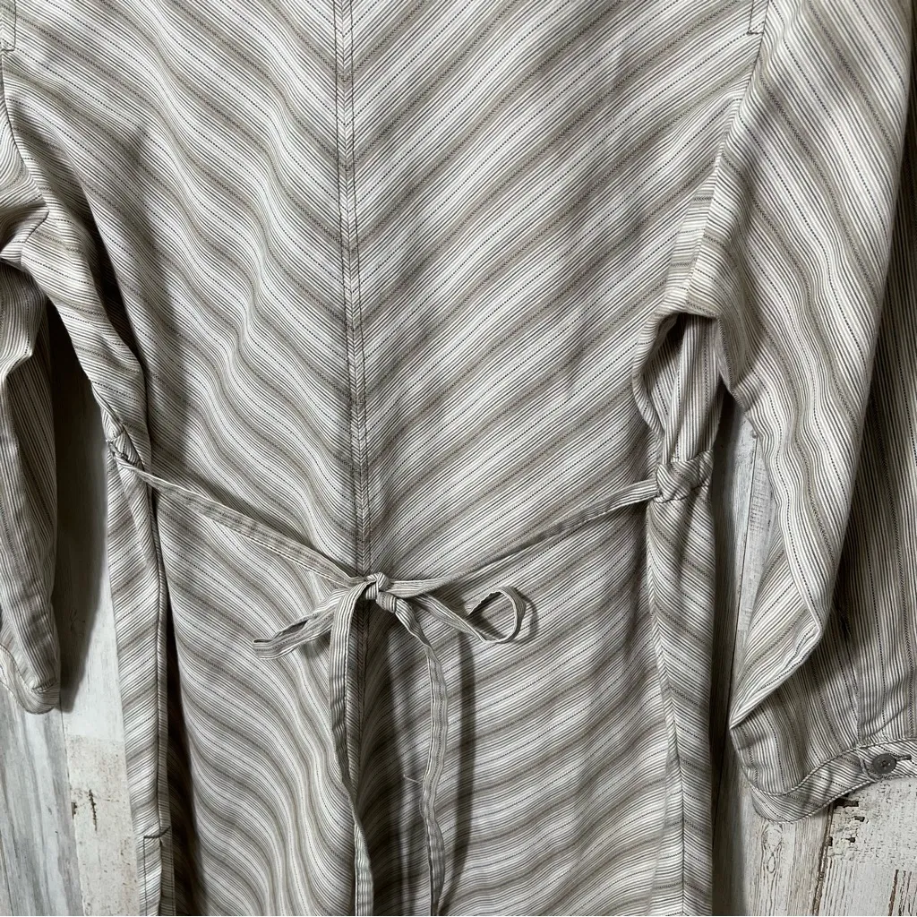 Vintage Y2K Babydoll Pin Stripe 3/4‎ Sleeve Top Womens Size Medium - Image 5